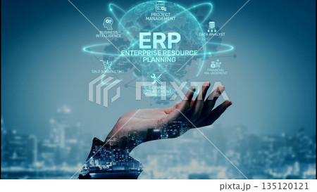 ERP System Dashboard for Enterprise Resource Planning and Business Muxer 135120121