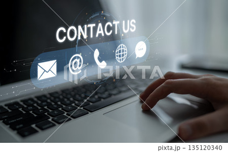 Contact Us Icons Set for Communication, Customer Support, and Help Center Spline Contact Us Icons Set for Communication, Customer Support, and Help Center Spline 135120340