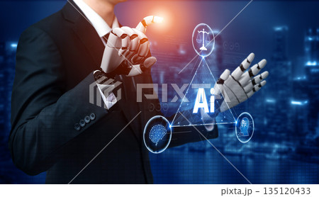 AI Brain Processing Data with Generative Intelligence Visualization Spline AI Brain Processing Data with Generative Intelligence Visualization Spline 135120433
