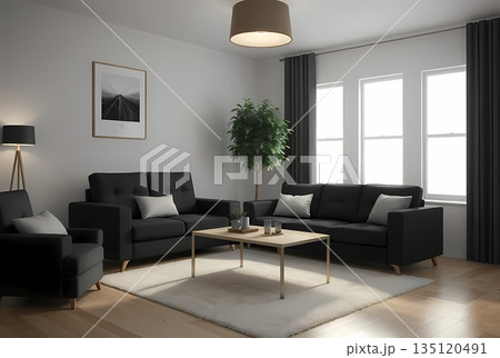 リビングにあるホテルのリビングルーム 135120491