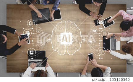 AI Brain Processing with Generative Artificial Intelligence Concept Vouch 135120540