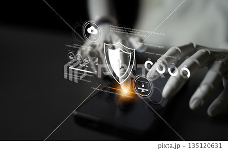 AI Protecting Business with Smart Cybersecurity Systems Latch 135120631