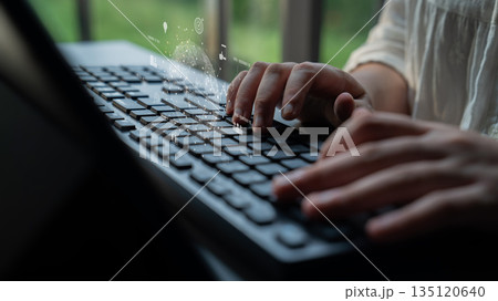 Global Digital Business Network and Data Connection Latch Global Digital Business Network and Data Connection Latch 135120640