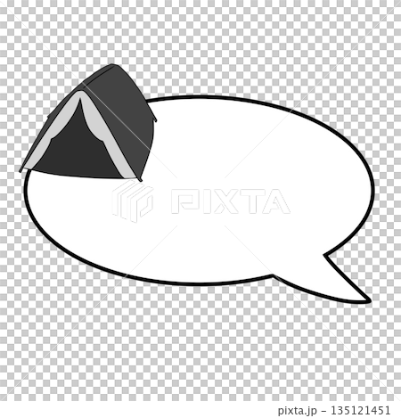 Tent speech bubble Tent speech bubble 135121451