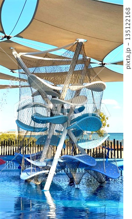 Peaceful Swimming Zone With Safety Elements, Relaxing Aquatic Area Improved By Safety Signs And Sunlight, Vivid Water Refuge Featuring Tranquil Surroundings With Safety Measures And Sunlit Ripples Peaceful Swimming Zone With Safety Elements, Relaxing Aquatic Area Improved By Safety Signs And Sunlight, Vivid Water Refuge Featuring Tranquil Surroundings With Safety Measures And Sunlit Ripples 135122168