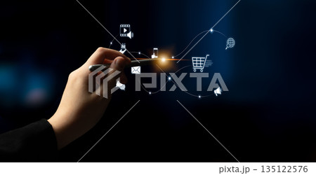 Omnichannel Marketing and Customer Journey Flow Latch Omnichannel Marketing and Customer Journey Flow Latch 135122576