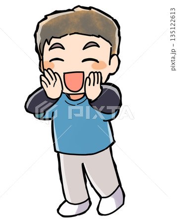 声援を送るおじさん 135122613