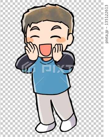 声援を送るおじさん 135122613