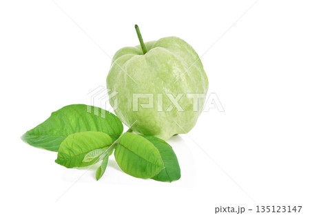 Guava fruit isolated on white background. 135123147