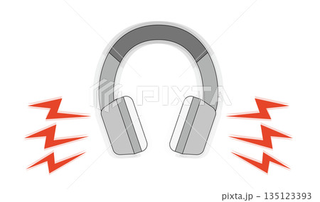 大音量のヘッドホン 135123393