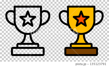 Winner trophy icon. 135123791
