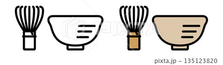 茶道のアイコン。 135123820