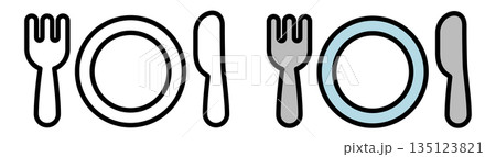 食事のイメージアイコン。 135123821