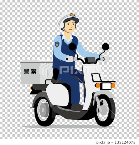 摩托車，機車，踏板車，警察，警察，警務人員，巡邏 135124078
