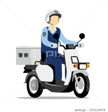 オートバイ、バイク、スクーター、警察、警官、警察官、パトロール オートバイ、バイク、スクーター、警察、警官、警察官、パトロール 135124079