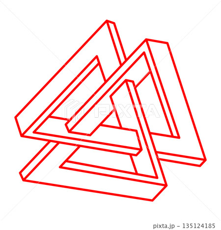Impossible shapes, optical illusion figure, vector. Logo. Escher paradox. Optical art objects. Geometry. Impossible shapes, optical illusion figure, vector. Logo. Escher paradox. Optical art objects. Geometry. 135124185