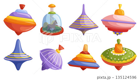 Set Of Whirligigs, Spinning Toys That Moves With The Help Of Manual Interaction, Creating Visually Captivating Patterns Set Of Whirligigs, Spinning Toys That Moves With The Help Of Manual Interaction, Creating Visually Captivating Patterns 135124596