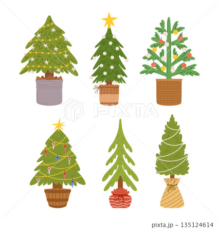 Potted Christmas Trees Bring Festive Charm To Any Space. Compact And Reusable, These Mini Evergreens Add Holiday Magic Potted Christmas Trees Bring Festive Charm To Any Space. Compact And Reusable, These Mini Evergreens Add Holiday Magic 135124614