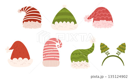 Christmas Festive Hats, Jolly And Bright Merry Elf Headpieces and Headband with Spruces Add Dash Of Holiday Cheer Christmas Festive Hats, Jolly And Bright Merry Elf Headpieces and Headband with Spruces Add Dash Of Holiday Cheer 135124902