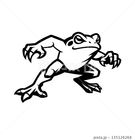 frog mascot logo vector design template modern style 135126268