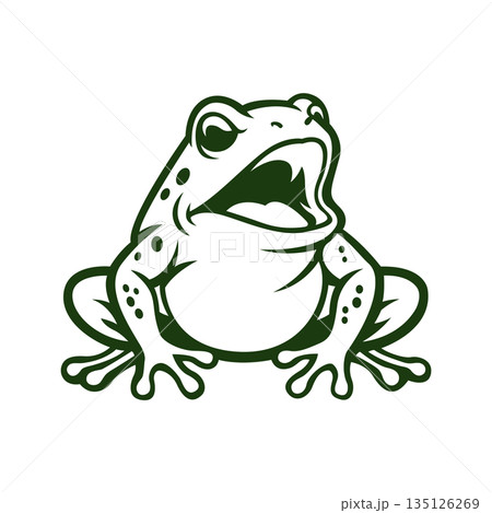 frog mascot logo vector design template modern style frog mascot logo vector design template modern style 135126269