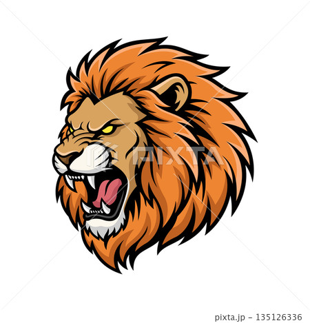 lion mascot logo vector design template modern style lion mascot logo vector design template modern style 135126336
