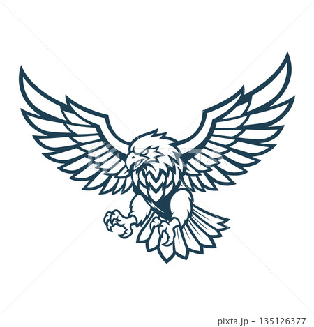 eagle mascot logo vector design template modern style 135126377