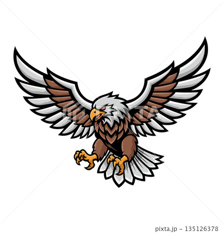 eagle mascot logo vector design template modern style 135126378