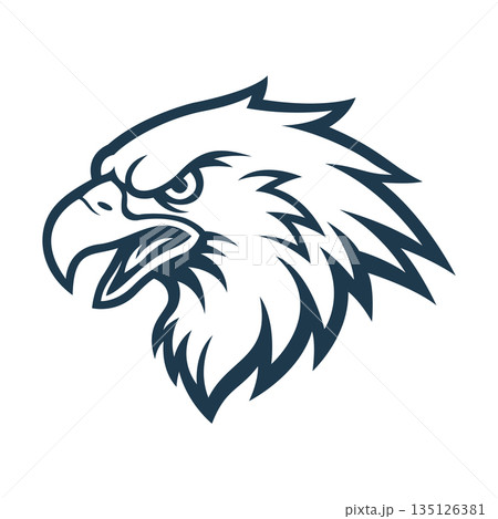 eagle mascot logo vector design template modern style 135126381
