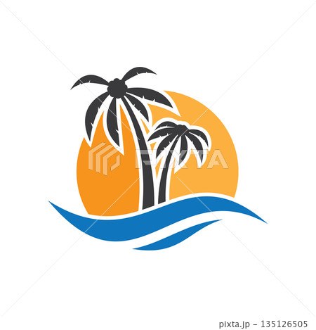 Palm tree illustration 135126505