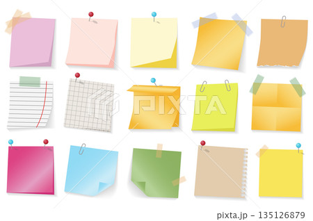 Colored Paper Stickers Colored Paper Stickers 135126879