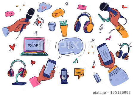 Podcast Elements Set 135126992