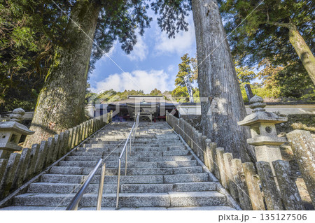 朝熊岳金剛證寺(1月)　摩尼殿(本堂)への石段 135127506