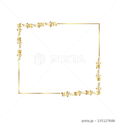 Elegant gold floral frame fre Elegant gold floral frame fre 135127686