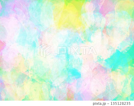 カラフルな水彩テクスチャー 135128235