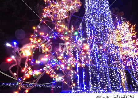 太田市粕川町「町民の森公園」の滝のイルミ 135128463