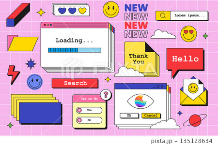 Ui kit 90s style Ui kit 90s style 135128634