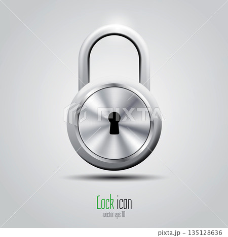 3d lock icon. Vector 3d lock icon. Vector 135128636