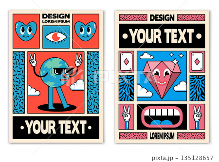 Retro poster design - 90s style 2 135128657