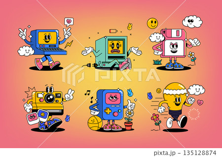Groovy character design Groovy character design 135128874