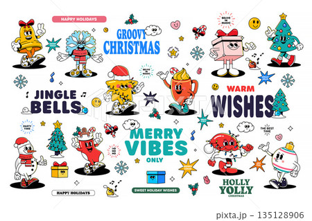Groovy Christmas Characters collection 135128906