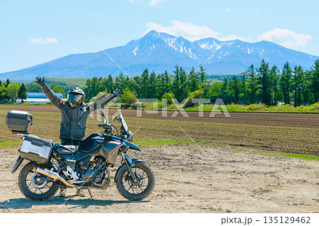 北海道の斜里岳とバイク 北海道の斜里岳とバイク 135129462