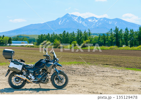 北海道の斜里岳とバイク 北海道の斜里岳とバイク 135129478