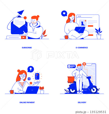 Flat Modern design Illustration 4 Flat Modern design Illustration 4 135129531