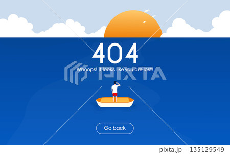 Flat Modern design Illustration of Error page Flat Modern design Illustration of Error page 135129549
