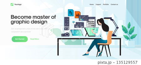 Flat Modern design Illustration of Simple way of your business 135129557