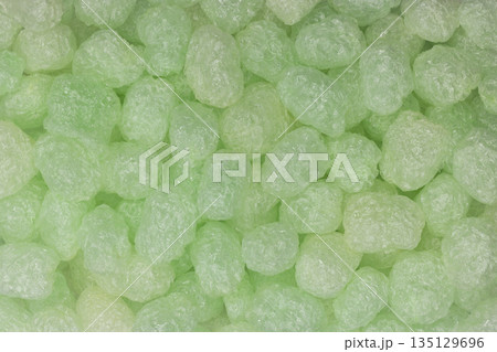 Full frame close up packaging peanuts 135129696