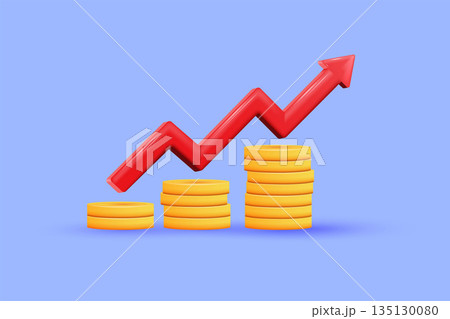 Modern 3d illustration of Growth concept Modern 3d illustration of Growth concept 135130080