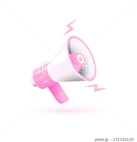 Modern 3d illustration of Megaphone Modern 3d illustration of Megaphone 135130110