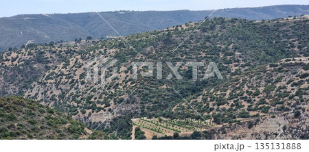 Winding Road Through Dry Mediterranean Hills Winding Road Through Dry Mediterranean Hills 135131888